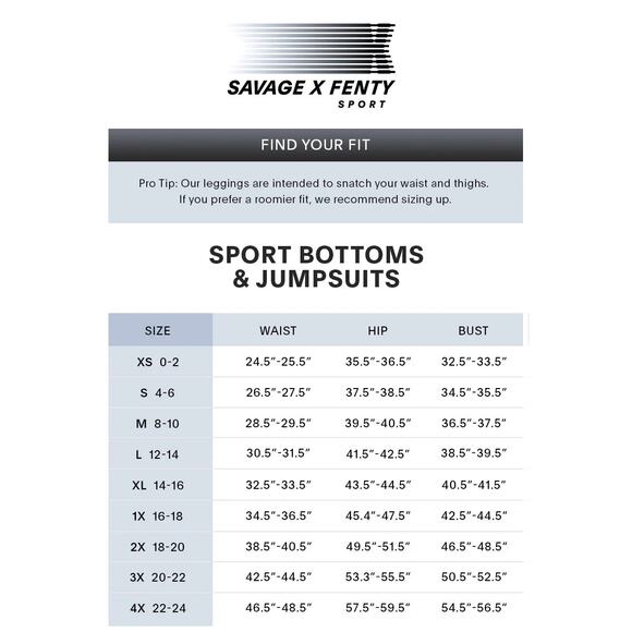 NWT SAVAGE X FENTY XS  0-2 High Waist Legging Flocked Special FX Rhianna Sport - Picture 6 of 6